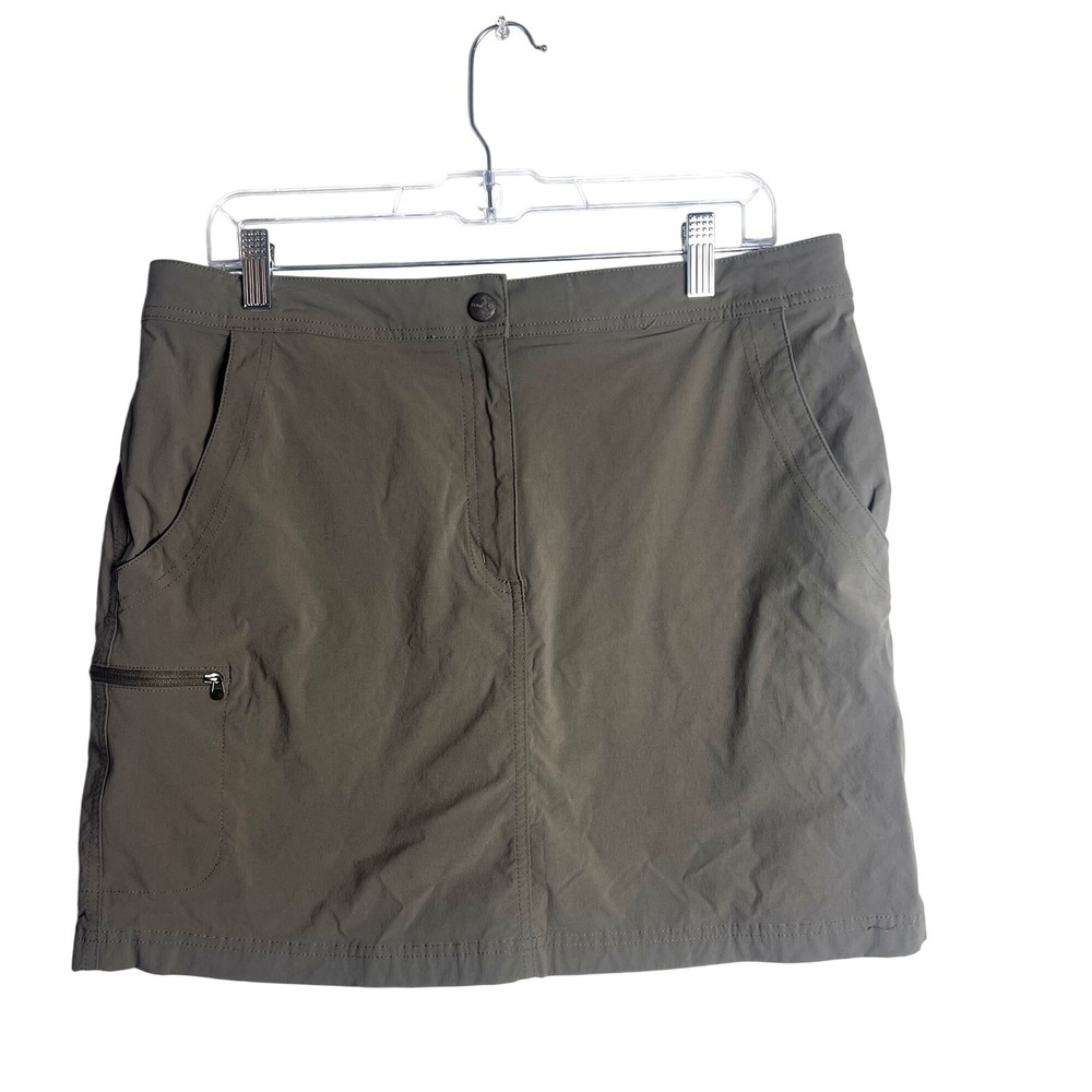 L.L. Bean‎ Taupe Trail Skort Skirt Size 12 Outdoors Hiking Gorpcore Athletic